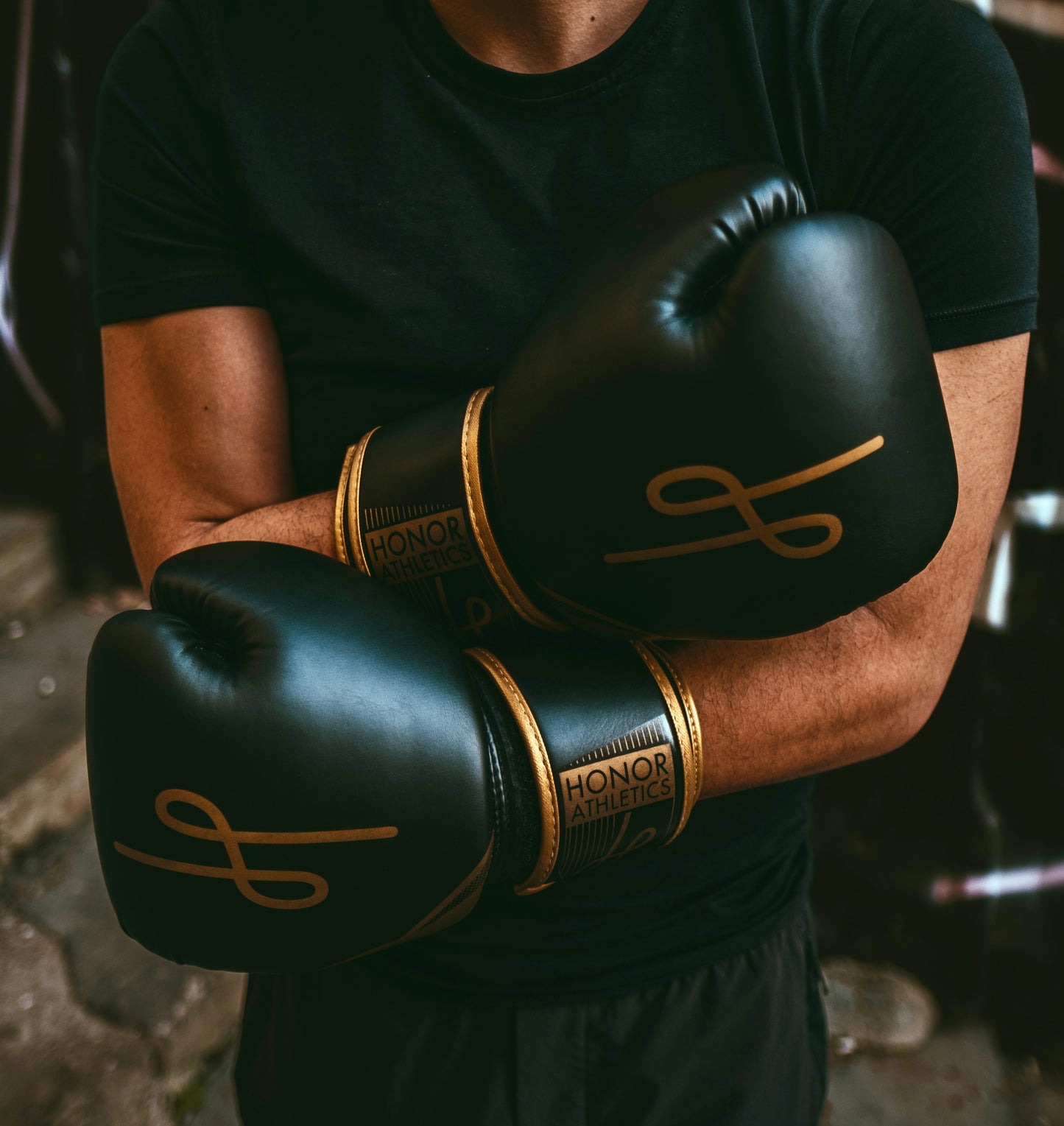 Black and Gold Boxing Gloves