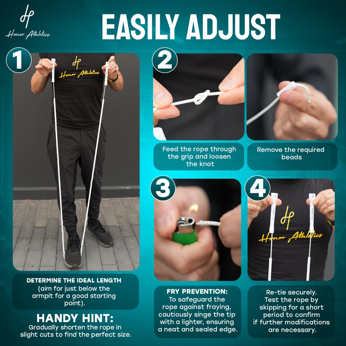 How to adjust beaded jump rope