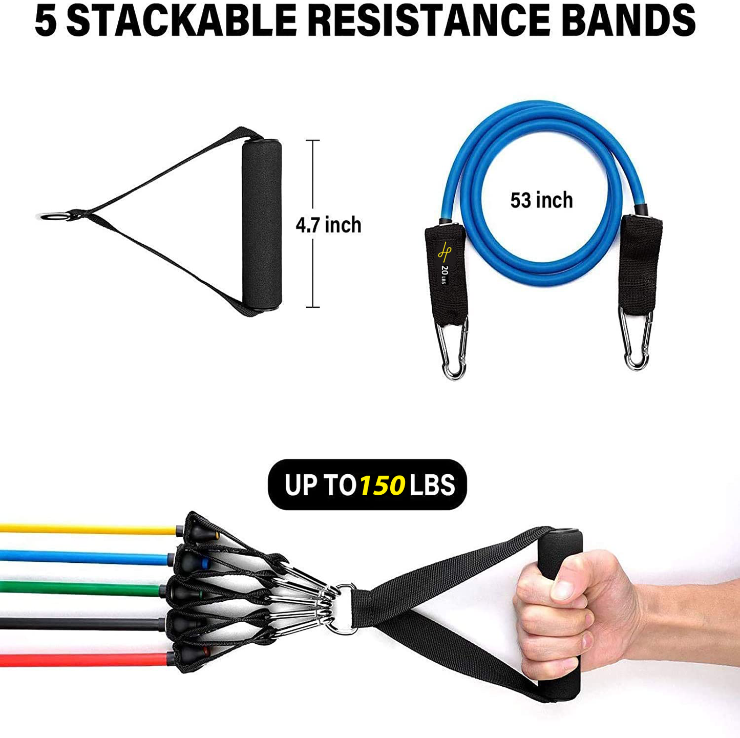 Honor Athletics Resistance Band Set. variations system